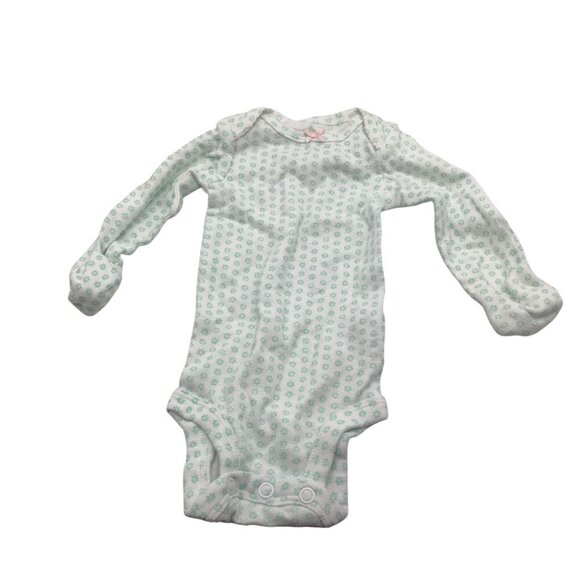 Carter's Newborn Baby Bodysuit Set Of 3 Multicolor Cotton Short & Long Sleeves - Picture 9 of 10